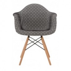 Replica Eames Upholstered Arm Chair - Bl