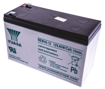 Yuasa REW45-12 12V Lead Acid Battery, 8A