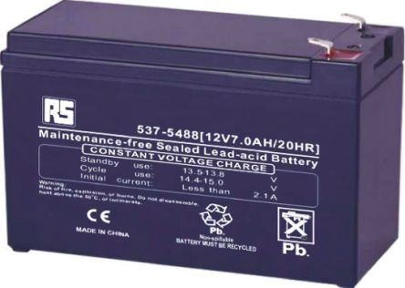 RS Pro RS7-12 12V Lead Acid Battery, 7Ah