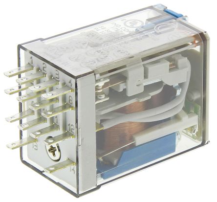 Finder 4PDT Non-Latching Relay Plug In, 