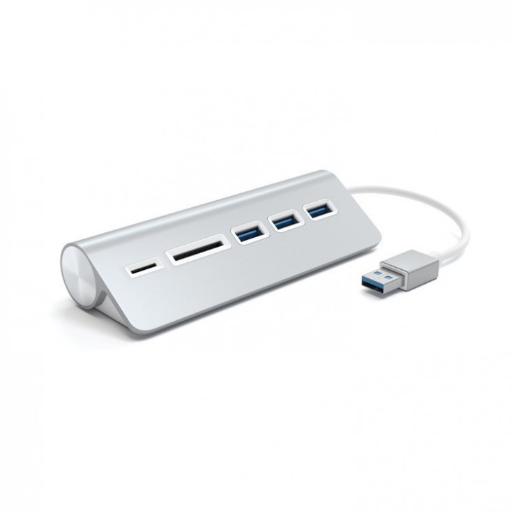 SATECHI 3-PORT USB 3.0 HUB W/ CARD READE