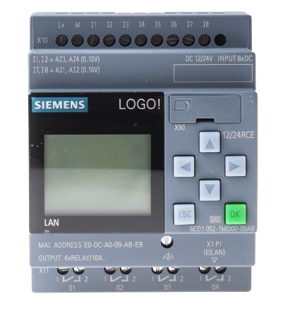 Siemens LOGO! 8 Logic Module, 12 → 24 V 