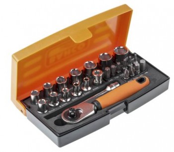 Bahco SL25, 25 Pieces Socket Set 1/4 in 