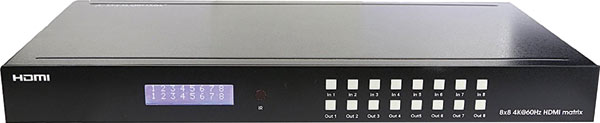 A3449A • 4k 8 in to 8 out Audio HDMI Mat