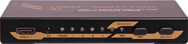 A3081E • 4 Way 4k HDMI Switcher With Aud