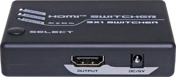 This compact 4-way HDMI switcher feature