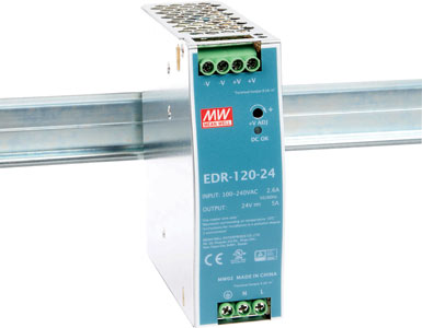 M8410A • 120W 24VDC 5A DIN Rail Power Su