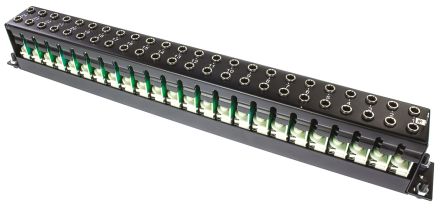 Jack Socket 48 Port Patch Panel, 1U Rack