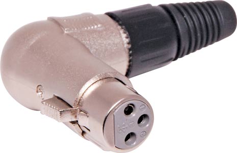 P0859 • 3 Pin Female 90° XLR Line Connec