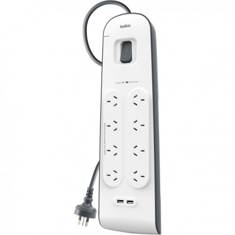 BELKIN 8 Outlet with 2M Cord with 2 USB 