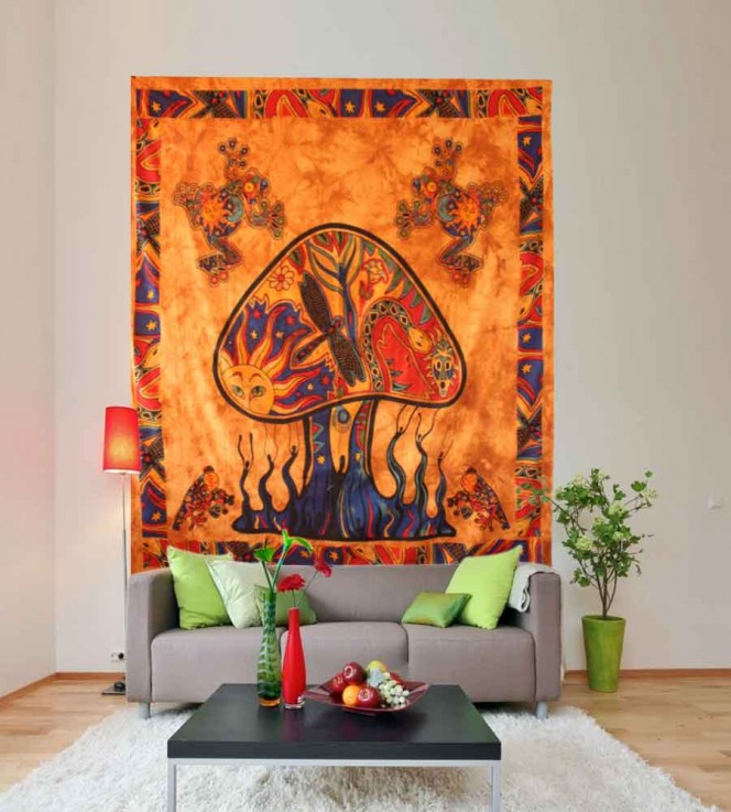 Shop Mushroom Printed Bohemian Wall Tape