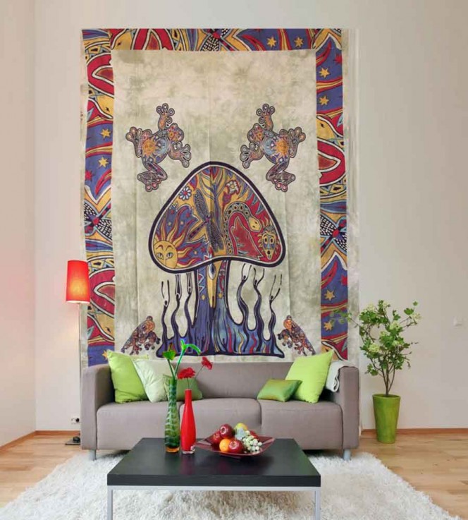 Shop Mushroom Printed Bohemian Wall Tape