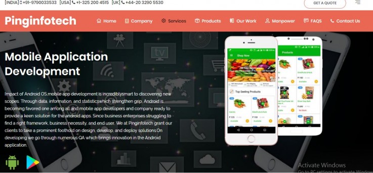 Android Mobile Application Services India