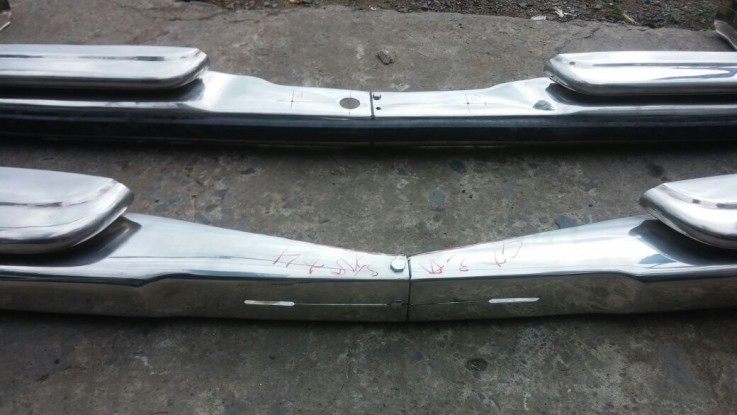 Mercedes W108/W109 Bumper in stainless steel 