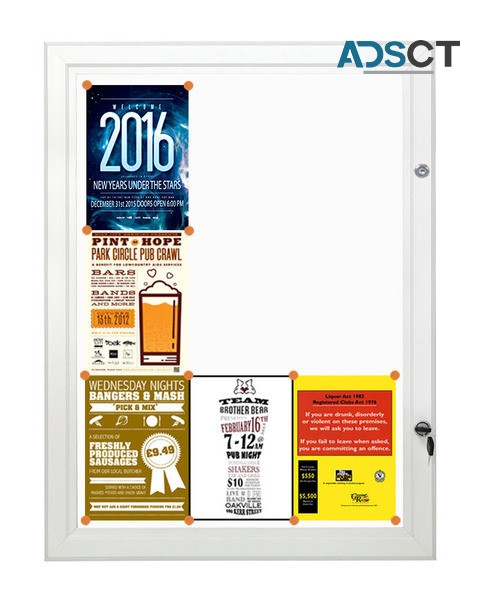 Aluminum lockable notice boards