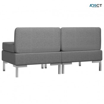 Sectional Middle Sofas 2 Pcs With Cushio