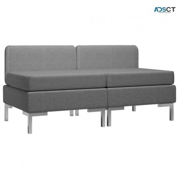 Sectional Middle Sofas 2 Pcs With Cushio