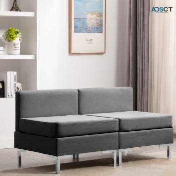 Sectional Middle Sofas 2 Pcs With Cushio