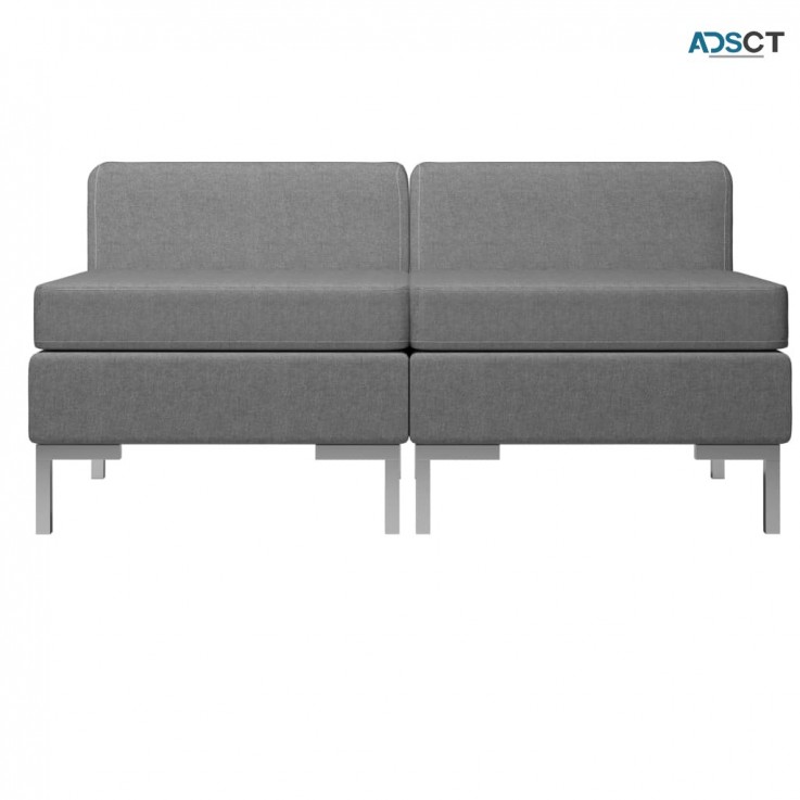 Sectional Middle Sofas 2 Pcs With Cushio