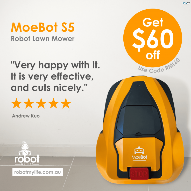 Get $60 OFF on Moebot S5 Lawn Mower This