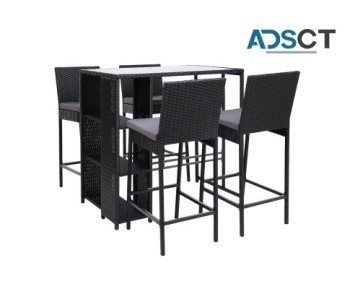 5 Piece Outdoor Bar Setting Furniture Wi