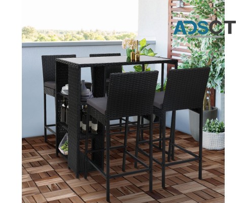 5 Piece Outdoor Bar Setting Furniture Wi