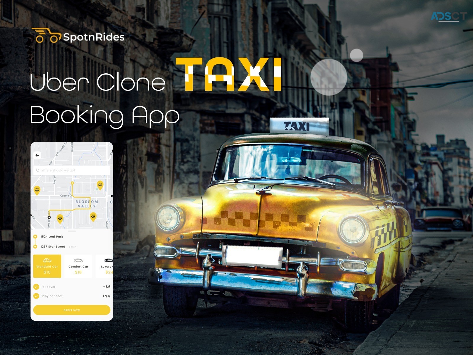 Uber like Taxi Booking App Development Service By SpotnRides