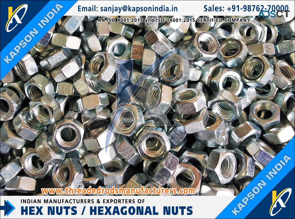 Threaded Rods & Bars, Hex Bolts, Hex Nuts Fasteners manufactures exporters