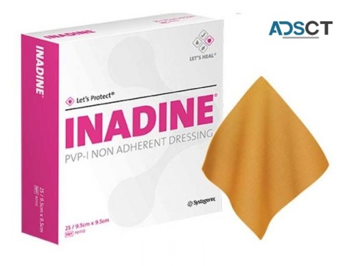 Inadine PVP-I Non Adhesive Dressing 9.5 x 9.5cm - Joya Medical Supplies