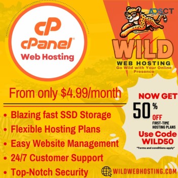 Grab 50% Off Your First cPanel Hosting Purchase - WILD WEB HOSTING!