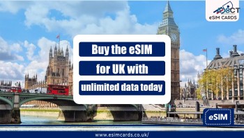 Get unlimited data eSIM UK 