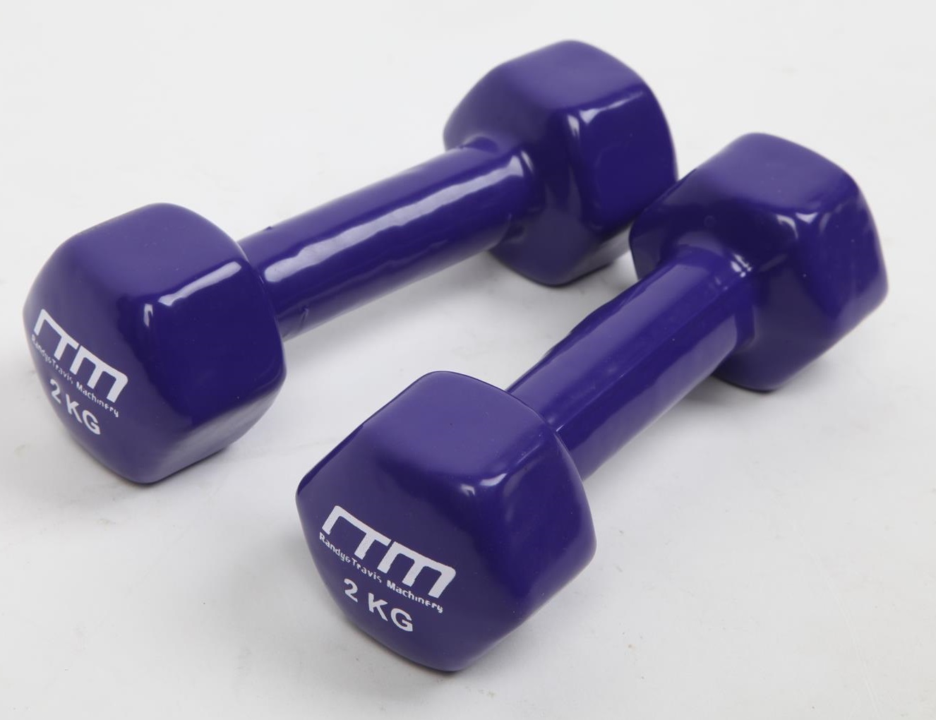 2kg Dumbbells Pair PVC Hand Weights Rubber Coated  Z2361