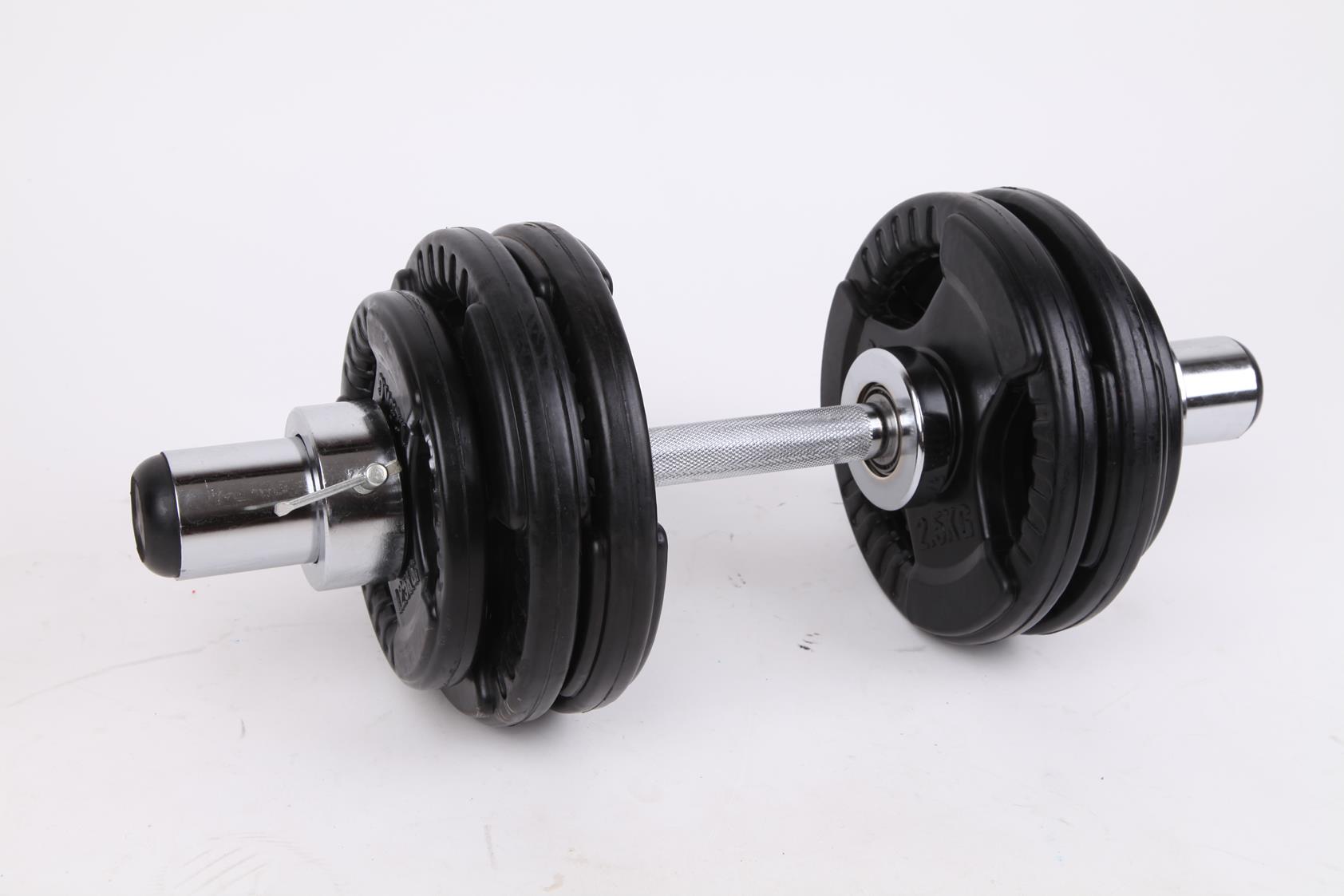 Olympic Dumbell Handles Pair Bearings Weight Bars  Z2369