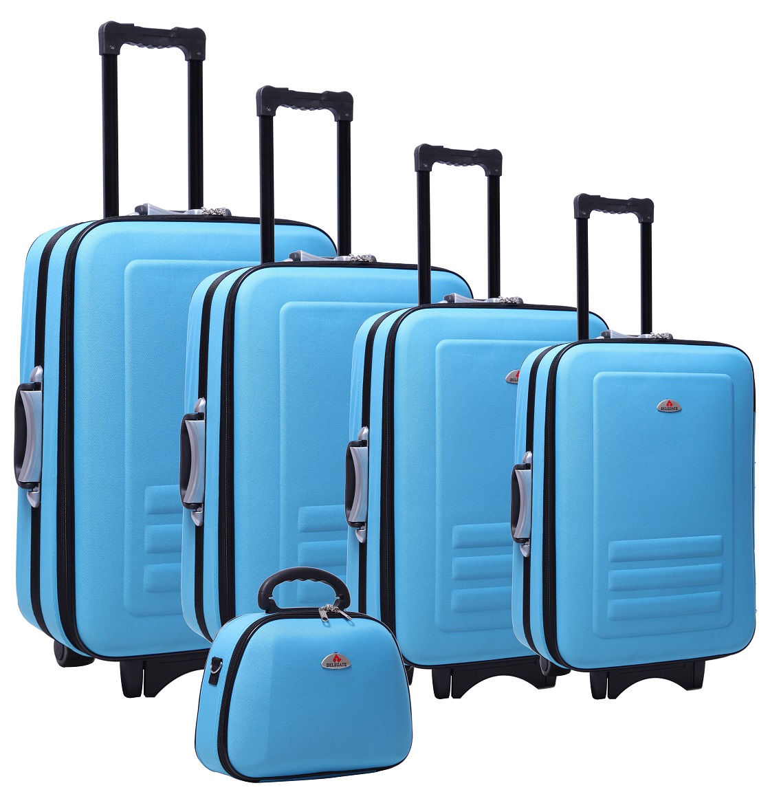 5pc Suitcase Trolley Travel Bag Luggage Set BLUE  Z2411