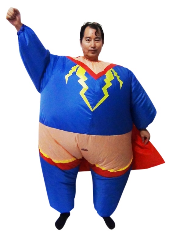 Super Hero Fancy Dress Inflatable Suit -Fan Operated Costume  Z2435