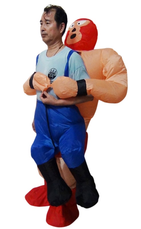 WRESTLER Fancy Dress Inflatable Suit -Fan Operated Costume  Z2440