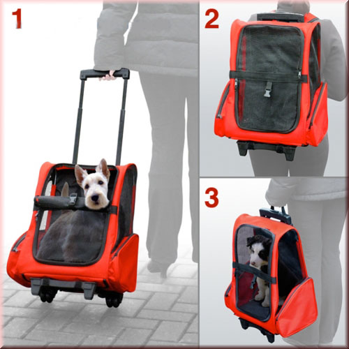 Dog Pet Safety Transport Carrier Backpack Trolley  Z2475