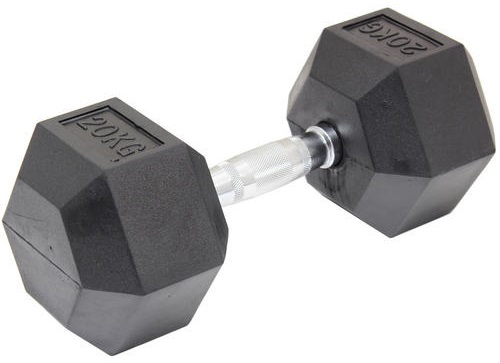 20KG Commercial Rubber Hex Dumbbell Gym Weight  Z2483