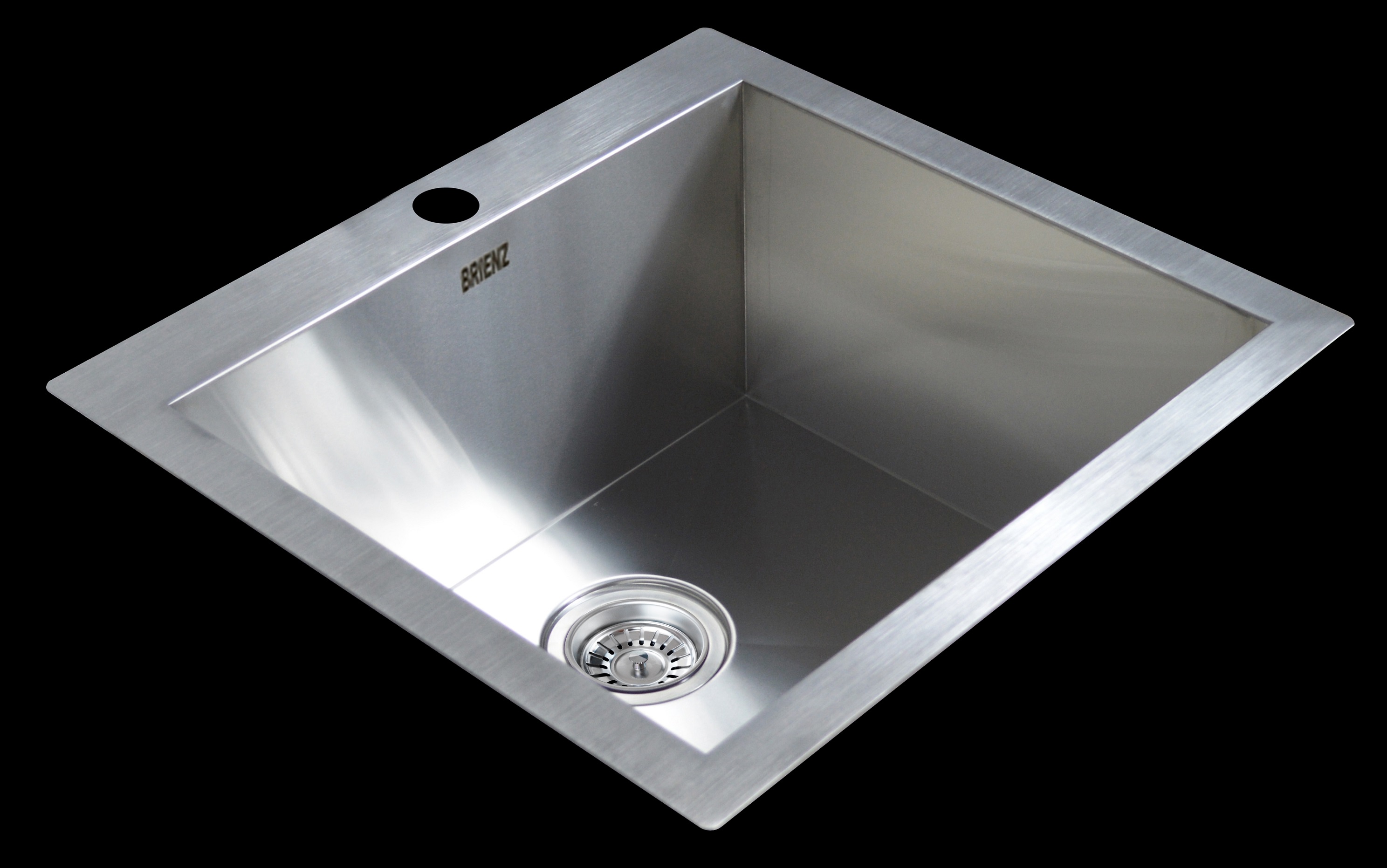 530x505mm Handmade Stainless Steel Topmount Kitchen Laundry Sink with Waste  Z2524