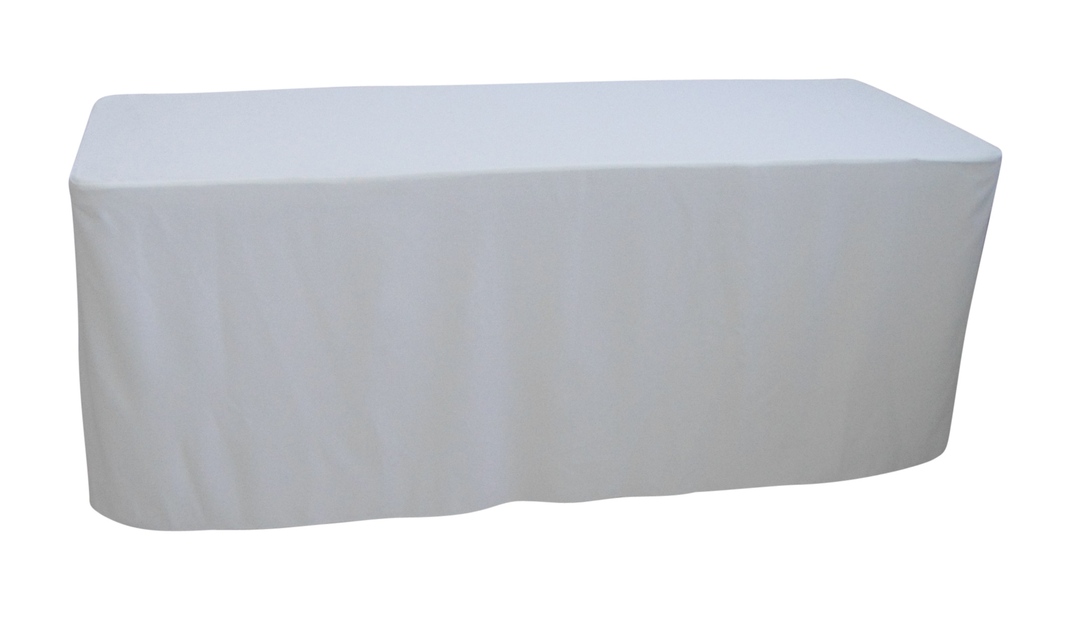 6 Foot White Table Cloth Trestle Cover  Z2716