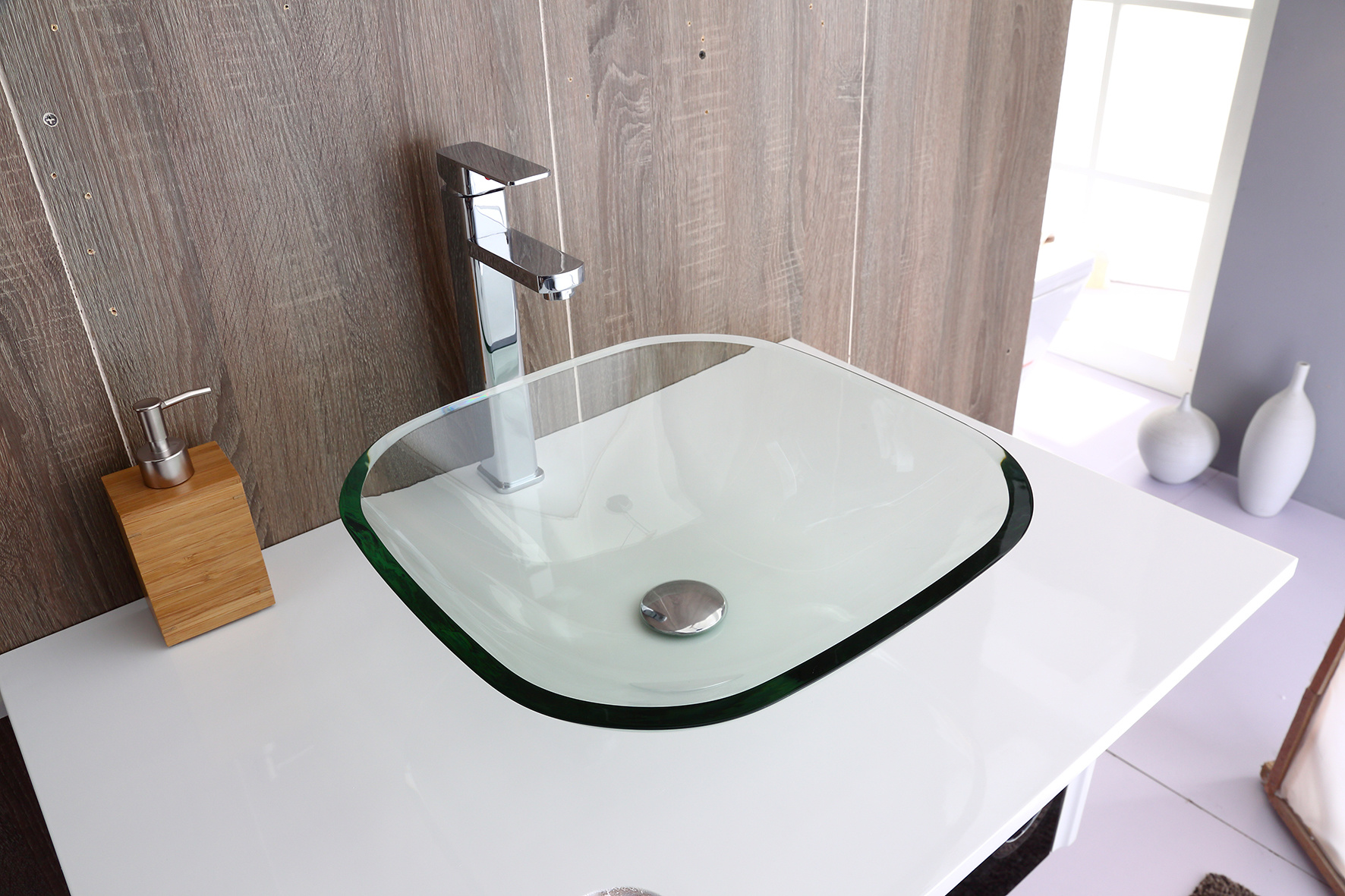 12mm Tempered Glass Above Countertop Basin for Vanity  Z2719