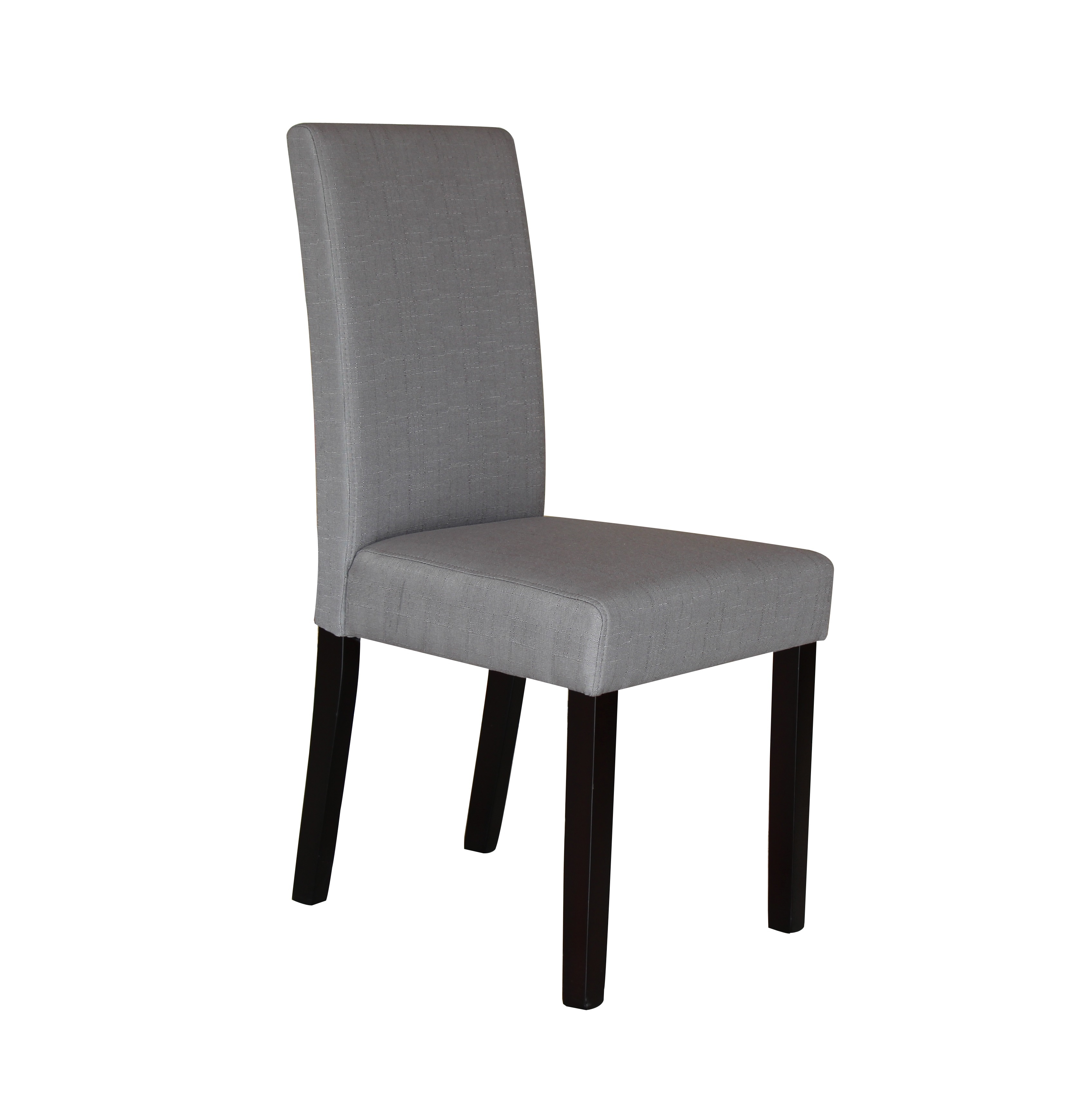 2 x Premium Fabric Linen Palermo Dining Chairs High Back - Light Slate Grey  Z2722