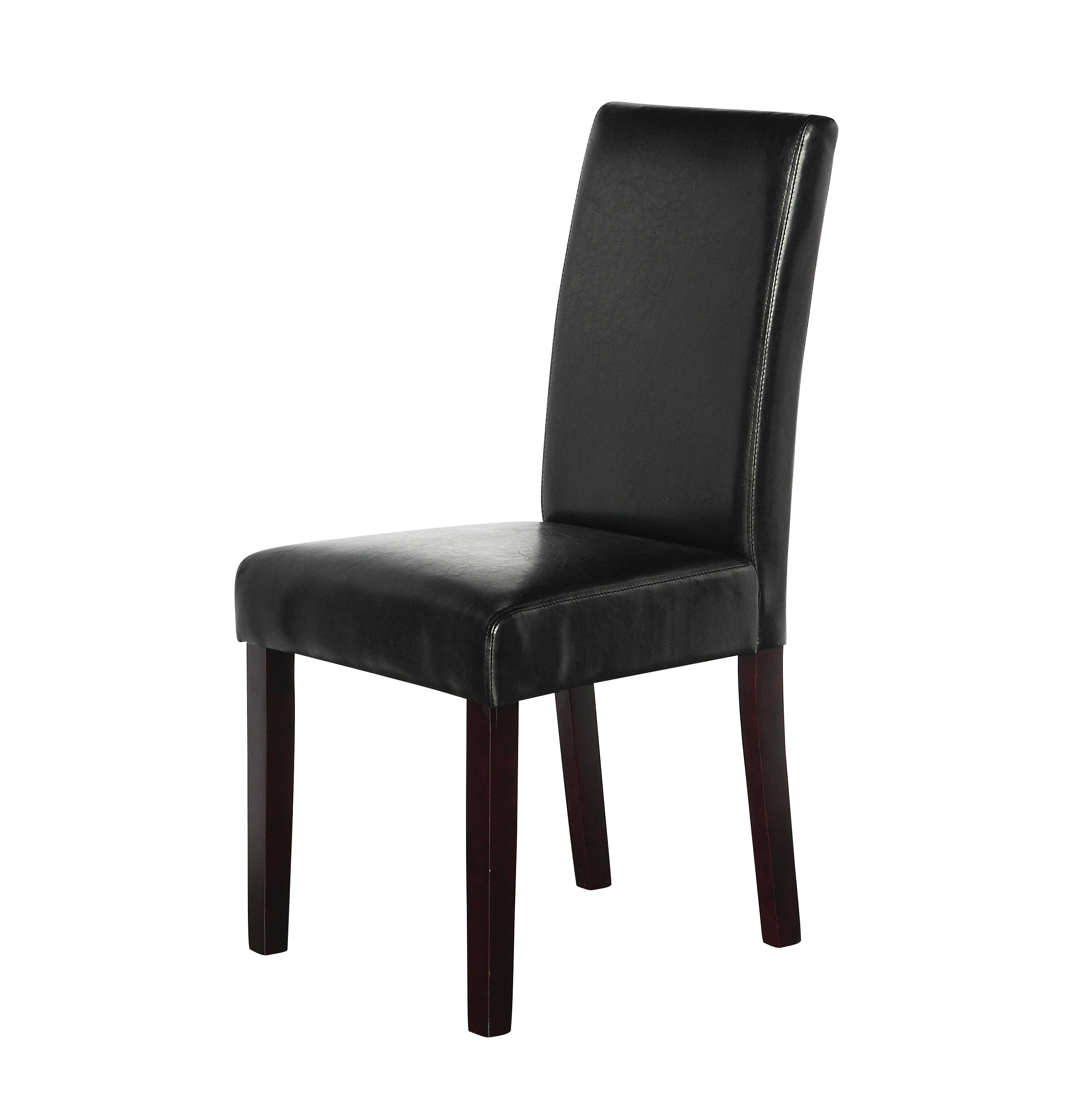 2 x PU Leather Palermo Dining Chairs High Back - Black  Z2725