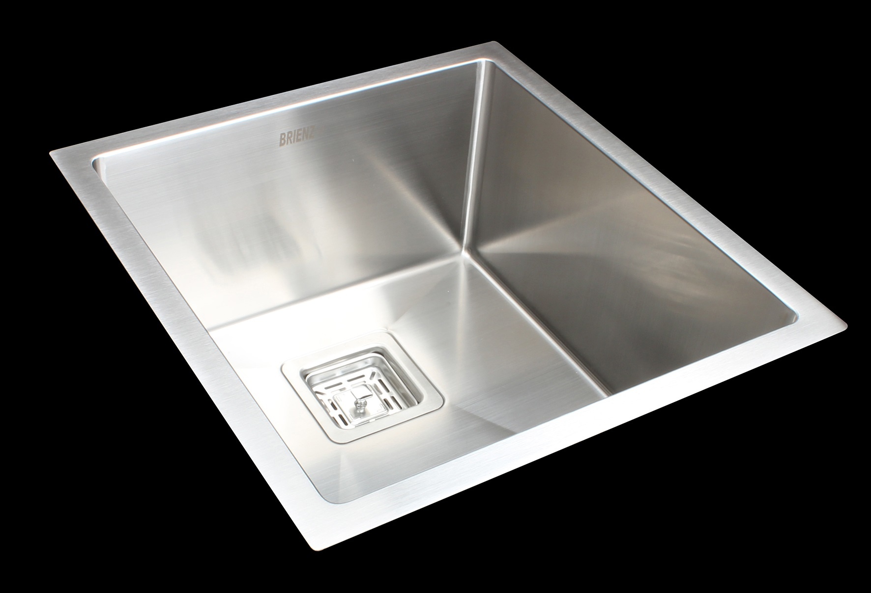 430x455mm Handmade 1.5mm Stainless Steel Undermount / Topmount Kitchen Sink with Square Waste  Z2742