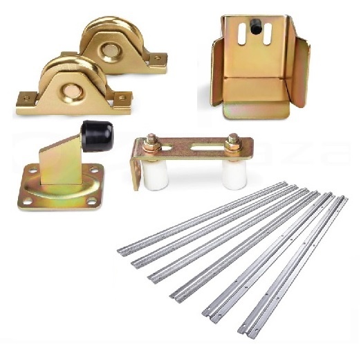 Sliding Gate Hardware Accessories Kit - 6m Track, Wheels, Stopper, Roller Guide  Z2749