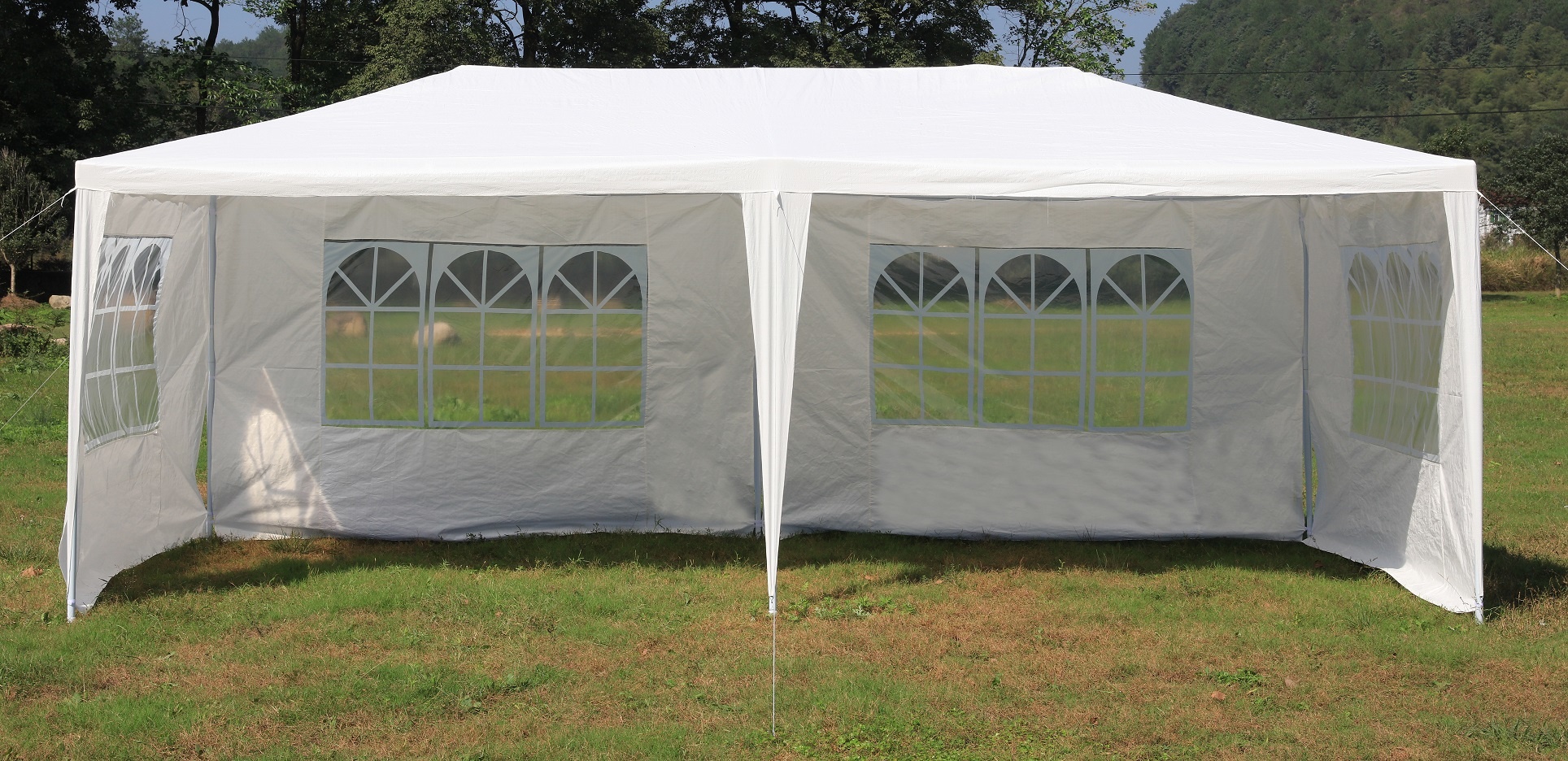 3x6m Gazebo Outdoor Marquee Tent Canopy White  Z2779