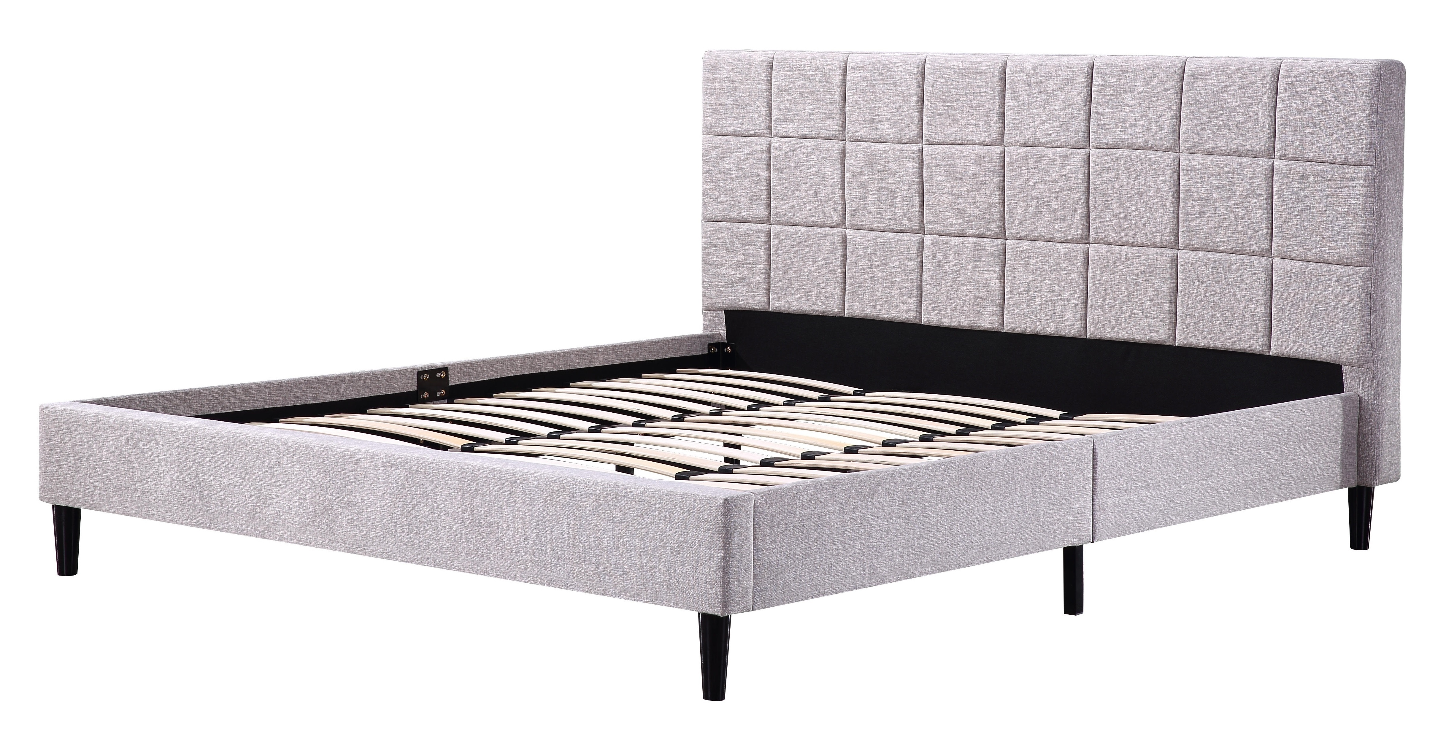 King Linen Fabric Deluxe Bed Frame Beige  Z2856