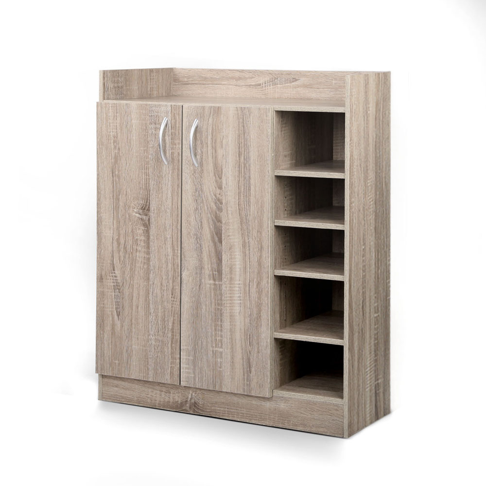 2 Doors Shoe Cabinet Storage Cupboard Wooden  Z2887