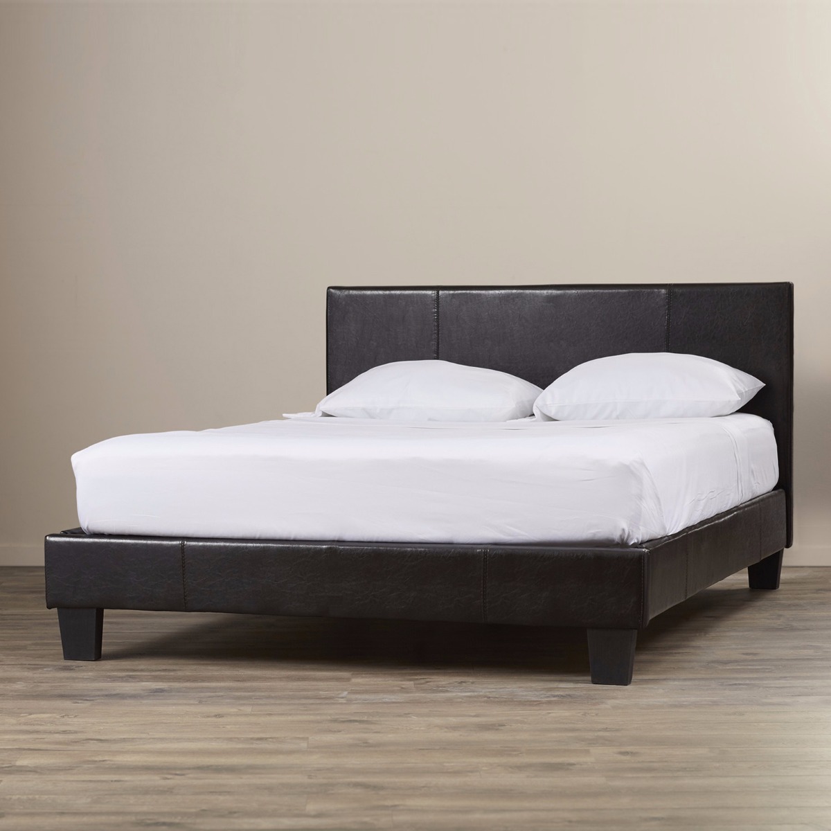 Mondeo PU Leather Single Black Bed  Z2904