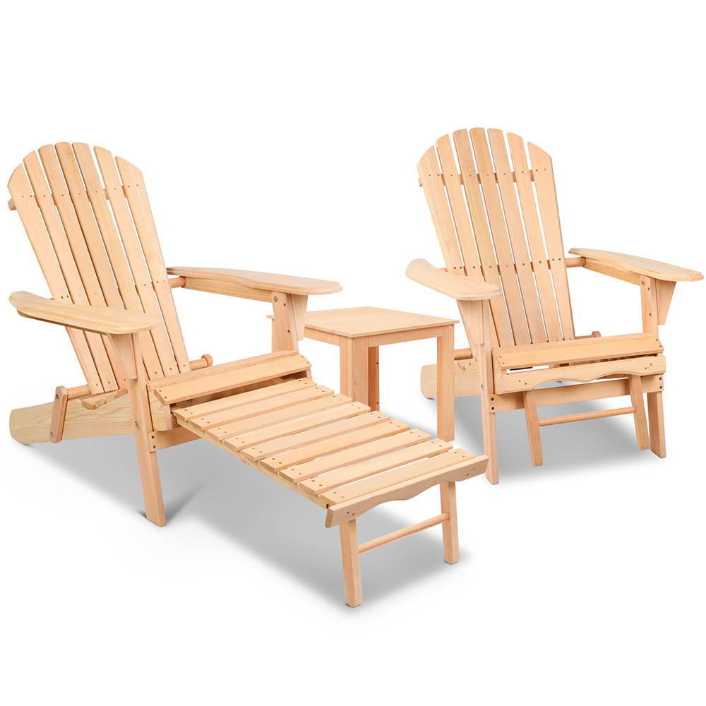 Adirondack Chairs and Ottoman Set   Z2929